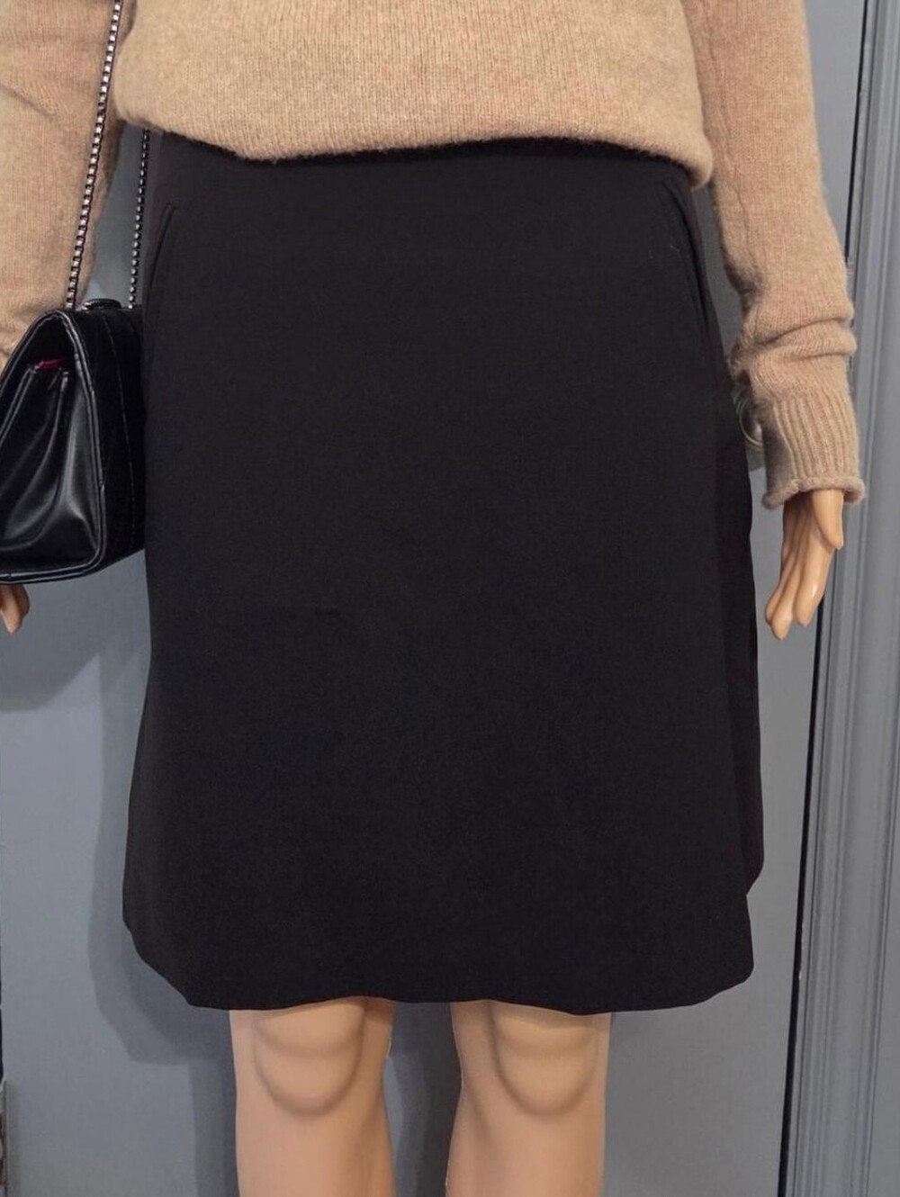 H&M Black A-Line Mini Skirt